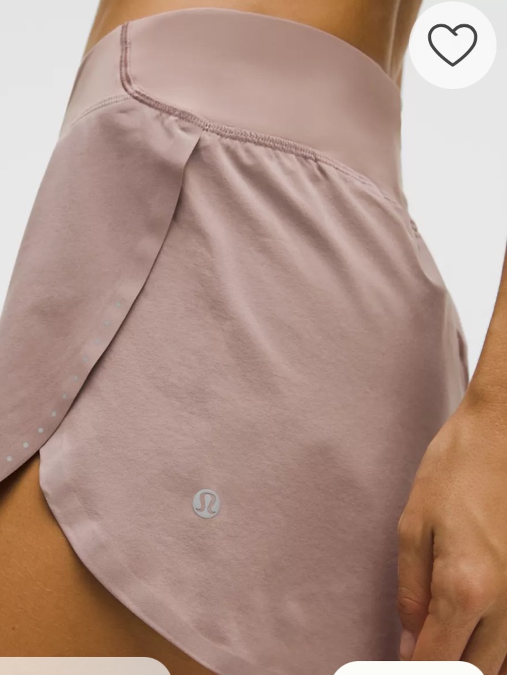 Lululemon Fast and Free High-Rise Split Short 3" - Ashen Mauve